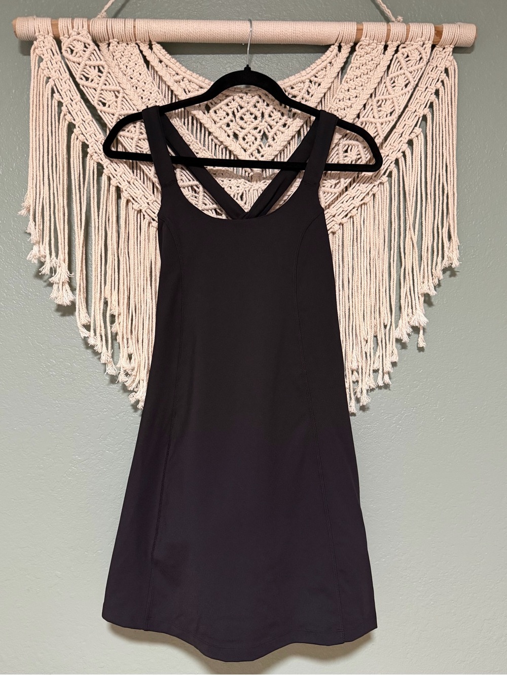 Avia Black Cross-Back Mini Dress